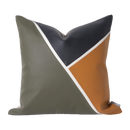 Axyaa Light Luxury Sofa Pillow Set - Orange Green Gray Triangle Splicing