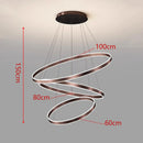 Axyaa Modern Stair Chandelier Pendant LED Ceiling Light for Living Room