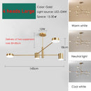 Axyaa Rotatable LED Chandelier in Gold/Black Finish for Home Decor
