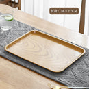 Axyaa Wood Grain Snack Plates - Food Dishes for Kitchen Storage & Serving