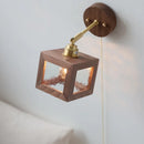Axyaa Clear Glass LED Wall Light Fixture Pull Chain Switch Modern Sconce Lamp