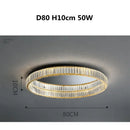 Axyaa Gold Steel Crystal LED Dimmable Ceiling Light for Luxe Living Spaces