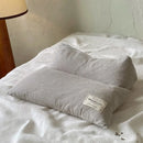 Axyaa Cotton Linen Pillow with Buckwheat Fill | Neck Support and Foldable Design