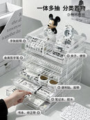 Axyaa Desk Organizer: Pen Pencil Holder with Drawer, Multi-functional Stationery Storage Box
