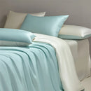 Axyaa Luxe Silk Bedding Set: Smooth Nude Sleeping Essentials