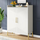 Axyaa 30-Pair Shoe Cabinet: Modern Entryway Storage Organizer with Doors, Shelves