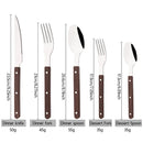 Axyaa Stainless Steel Steak Knife Set with Wooden Handles
