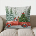 Axyaa Winter Birds & Mailbox Printed Pillow Cover for Sofa, Bedroom, Car
