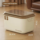 Axyaa Stackable Plastic Toy Storage Box with Lid - Organizing Container for Snacks, Cosmetics, and More.