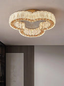 Axyaa Dimmable Crystal Ceiling Lamp for Elegant Living Room & Bedroom Decor
