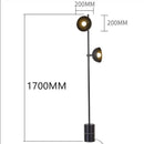 Axyaa Floor Lamp Double Shade Black - Simple & Fashionable Living Room Decoration