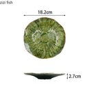 Axyaa Retro Ceramic Lotus Leaf Dinner Plate - Molecular Food Specialty Tableware