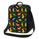 Axyaa Dino Insulated Lunch Bag - Portable Thermal Bento Tote for Kids, Boys, Girls