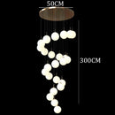 Axyaa Modern Duplex Staircase Pendant Light - Villa Magic Bean Style