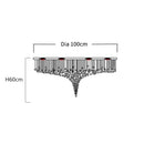 Axyaa Stone Crystal LED Chandelier Staircase Living Room Light