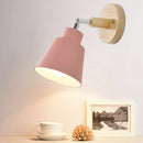 Axyaa Nordic Wooden Wall Light with 6 Colors for Living Room & Bedroom