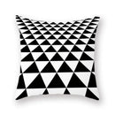 Axyaa Abstract Geometry Letter Print Cushion Cover - 45x45cm