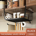 Axyaa Under Cabinet Basket Shelf with Cup Holder and Sliding Drawer for Kitchen Organization