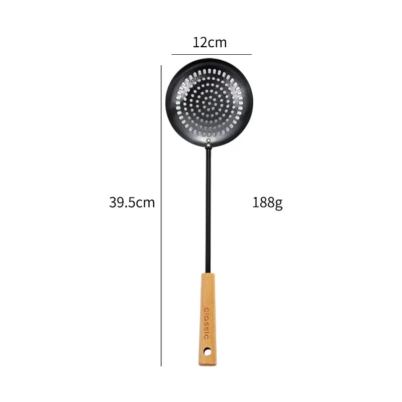 Axyaa Stainless Steel Wooden Handle Kitchen Utensil Set