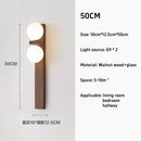 Axyaa Black Walnut Retro Wall Lamp for Stylish Living Rooms