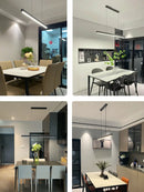 Axyaa Modern Linear Pendant Lights for Dining Room Kitchen Bar Lighting