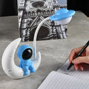 Axyaa Moon Astronaut Nightlight LED Desk Lamp - Rechargeable, Ideal for Bedroom Study