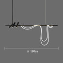 Axyaa Long Arc LED Chandelier Spotlight for Bar Desk - Nordic Designer Style