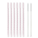 Axyaa Glass Straw: Colorful Eco-Friendly Reusable Cocktail, Smoothie Bar Accessories