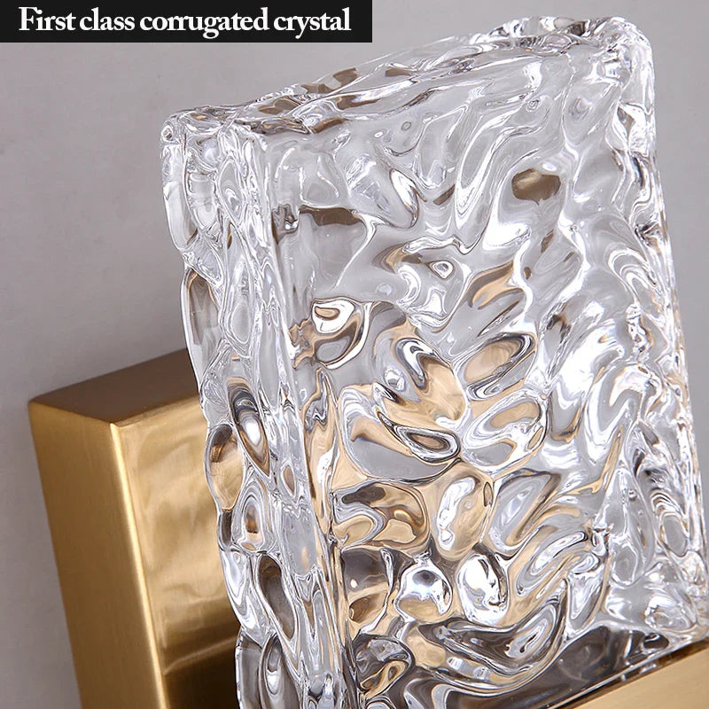 Axya Crystal LED Wall Lamps: Modern Lighting for Living Room, Bedroom, Aisle — Home Decor Luxe