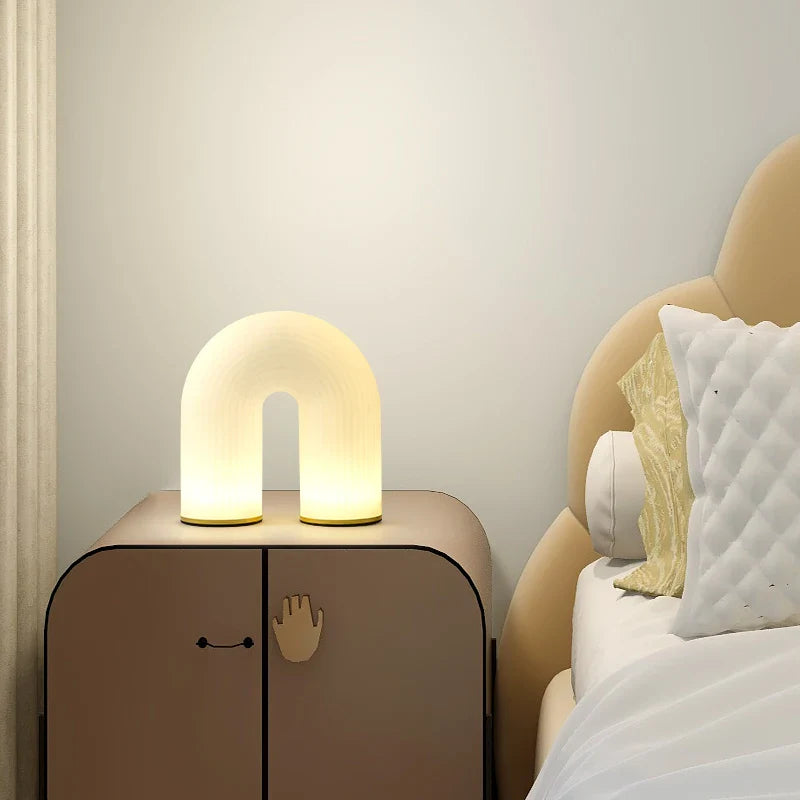 Axyaa U-Type Milk White PE Pendant Lamp
