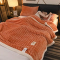 Axyaa Imitation Rabbit Velvet Plush Blanket - Super Soft Solid Color Sofa Blanket