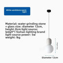 Axyaa Cement Lamp Chandelier for Hotel, B&B, Restaurant, Bar - Wasaki Style Bedroom Bedside Lighting