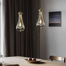 Axyaa Large Water Droplets Glass LED Chandelier for Modern Living Spaces