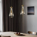 Axyaa Glass Water Droplets LED Chandelier for Modern Living Spaces, Hotels, and Villas