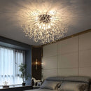 Axyaa Nordic Crystal Dandelion Ceiling Lamp: Modern, Creative, Round Design for Bedroom, Living Room