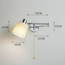 Axyaa LED Wall Lamp Adjustable Telescopic Arm Home Decor Bedside Bedroom Switch Reading