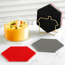 Axyaa Honeycomb Silicone Trivet Mats - Set of 4