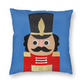 Nutcracker Doll Cushion Cover - Axyaa Square Throw Pillow for Christmas Home Decor