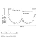 Axyaa Leather LED Pendant Chandelier for Modern Living Room & Dining Area