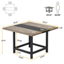 Axyaa Farmhouse Square Dining Table: 4-Person Wooden Kitchen Table
