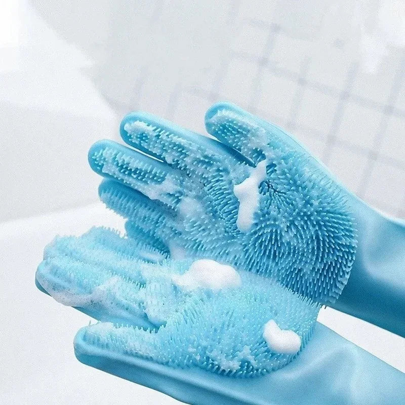Axyaa Silicone Pet Hair Removal Massage Gloves