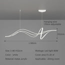 Axyaa Curved LED Dining Chandelier - Modern Kitchen Bar Pendant Lights