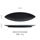 Axyaa Ceramic Sushi Plate - Long Leaf Shape for Restaurants, Hotels & Home