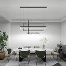 Axyaa LED Rectangle Chandelier with Remote Control for Kitchen Dining Living Bedroom