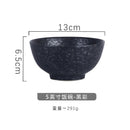 Axyaa Ceramic Rice Bowl Set | Japanese Retro Tableware Dining Bowls