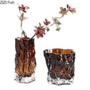 Axyaa Glass Vase Hydroponic Flower Pot Desk Decor Floral Arrangement Vase