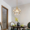Axyaa Nordic Glass Lamp: Warm Maiden Heart Copper Chandelier for Bedroom and Corridor