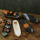 Axyaa Ceramic Leaf Plate Set for Sushi, Sashimi, Hot Pot, Barbecue - Japanese Tableware