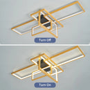 Axyaa Modern LED Chandelier for Smart Home, Gold/Black Ceiling Light