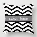 Axyaa Nordic Black Sweet Home Sofa Pillowcase Set